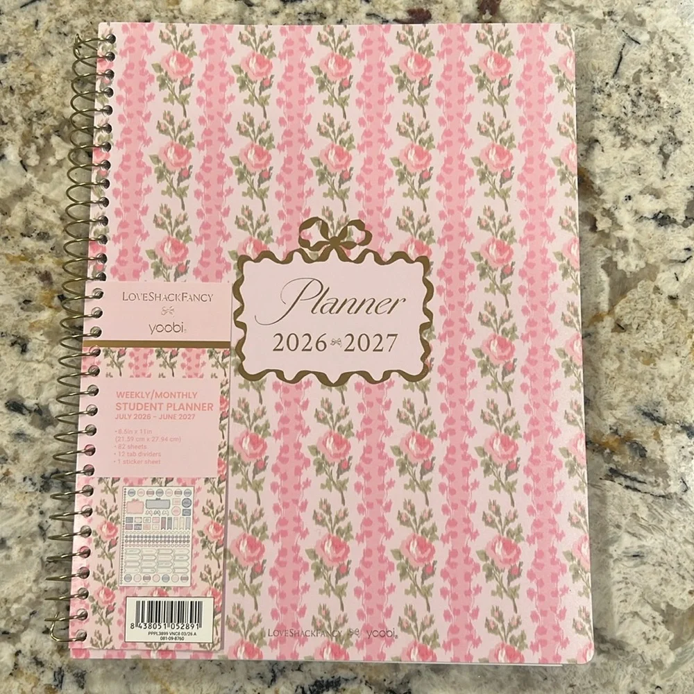 LoveShackFancy x Target Monthly and Weekly Student Planner